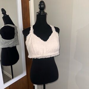 Maurices Black And White Lace Bralette